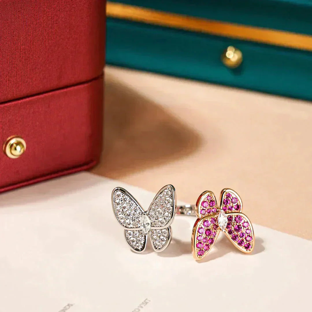 [Aurelle Style]TWIN BUTTERFLY DIAMOND RING