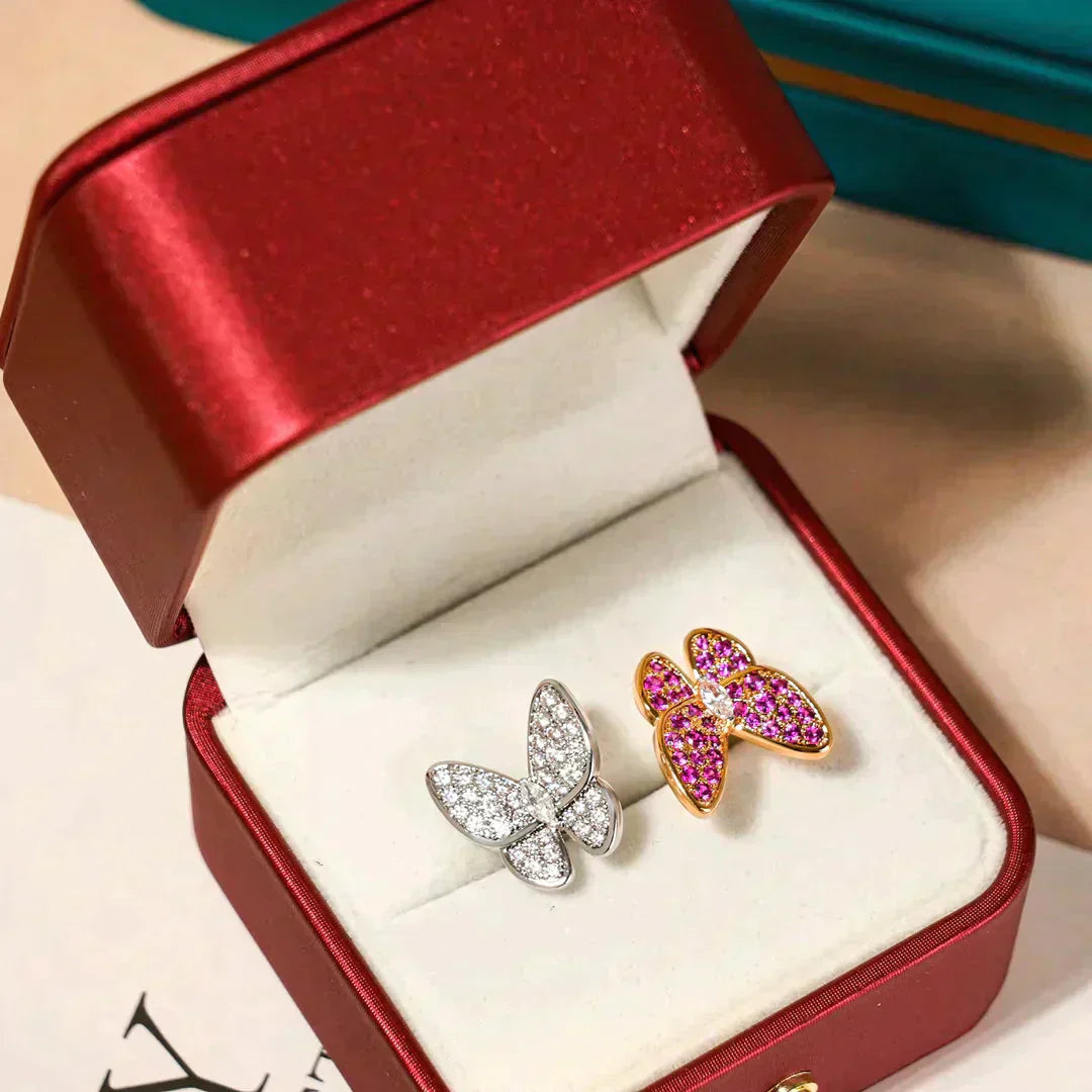 [Aurelle Style]TWIN BUTTERFLY DIAMOND RING