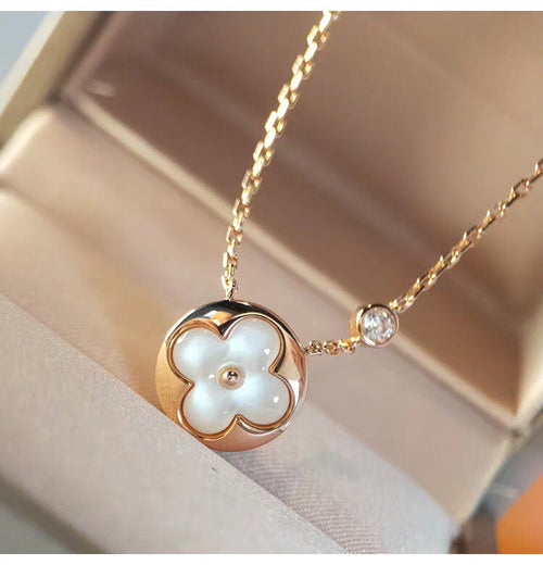 [Aurelle Style]SUN MOP GOLD 1 DIAMOND NECKLACE