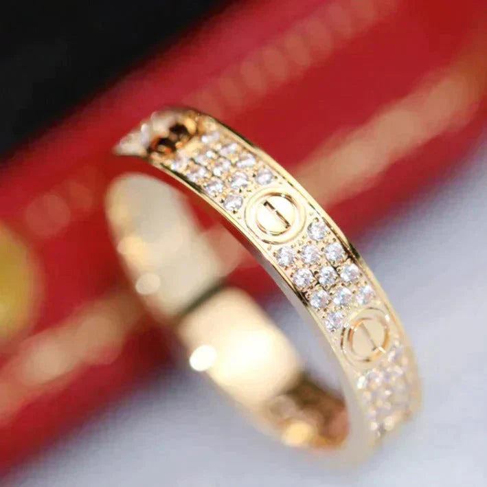 [Aurelle Style]LOVE RING 3.6MM DIAMOND PAVED