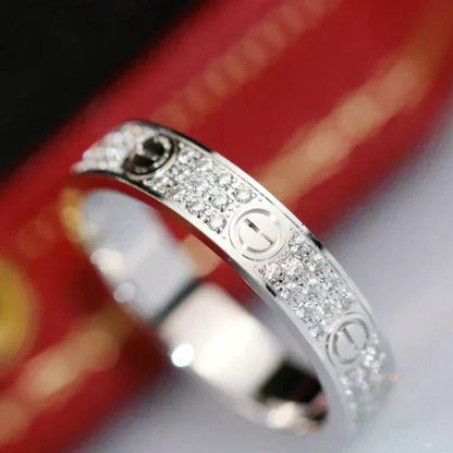 [Aurelle Style]LOVE RING 3.6MM DIAMOND PAVED