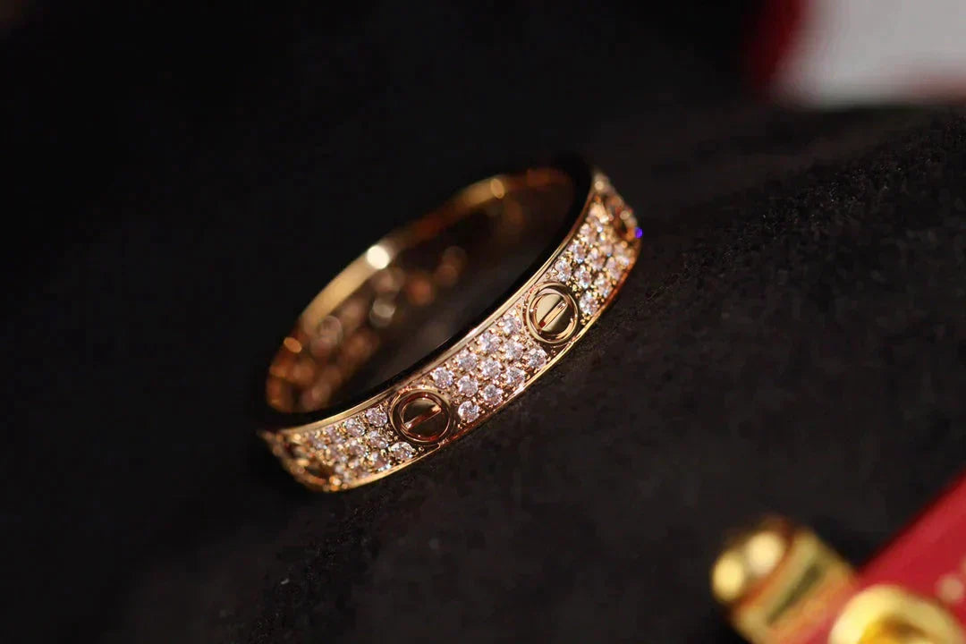 [Aurelle Style]LOVE RING 3.6MM DIAMOND PAVED