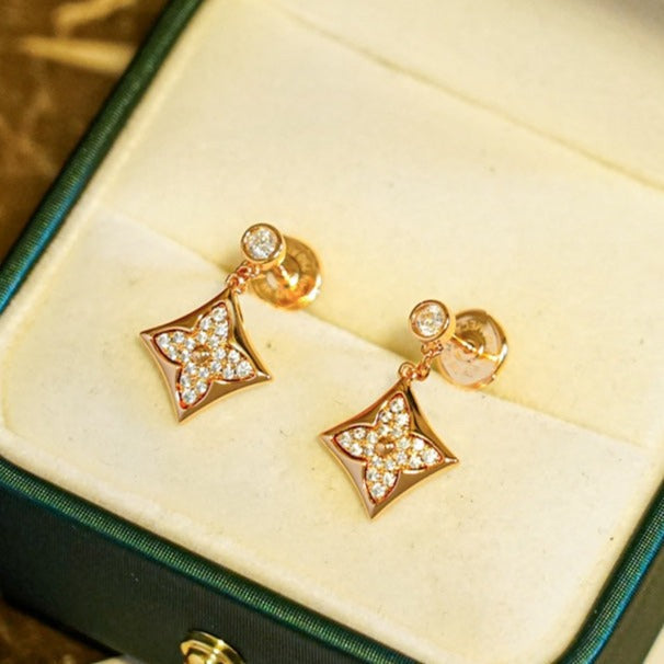 [Aurelle Style]STAR DIAMONDS EARRINGS GOLD