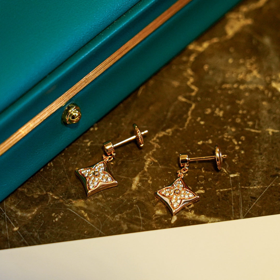 [Aurelle Style]STAR DIAMONDS EARRINGS GOLD