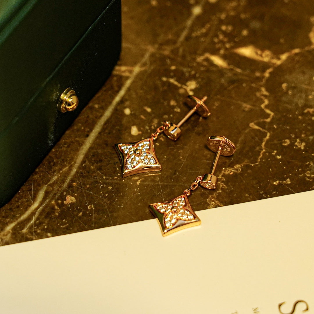 [Aurelle Style]STAR DIAMONDS EARRINGS GOLD