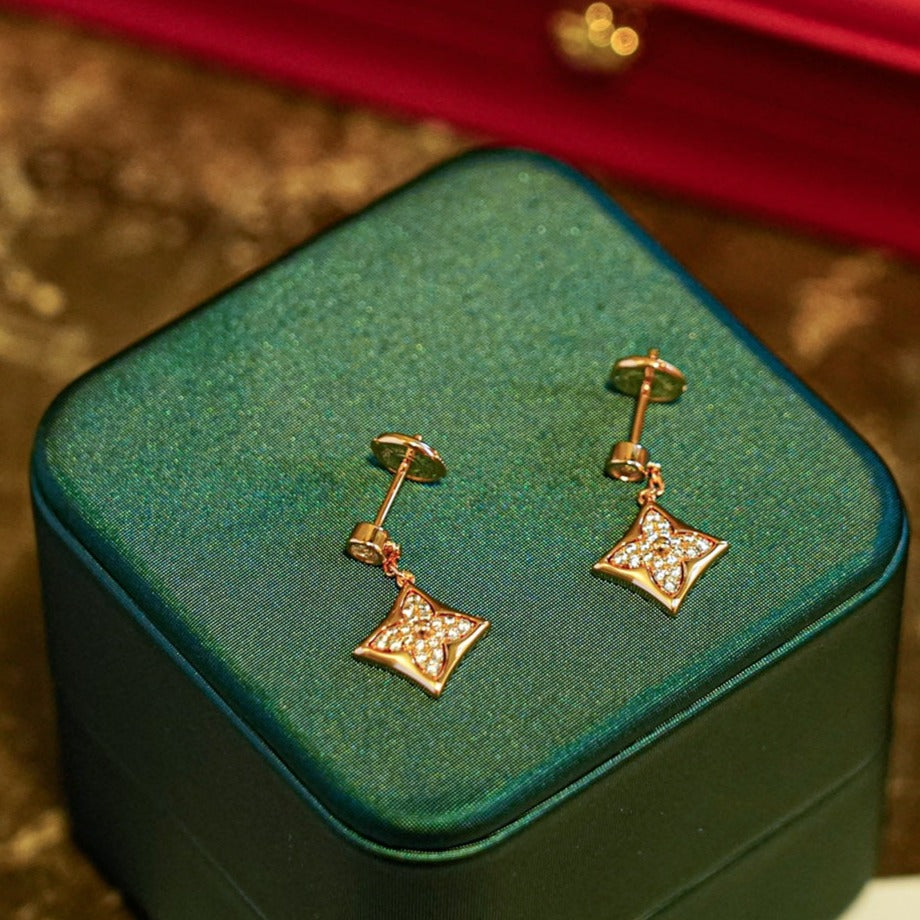 [Aurelle Style]STAR DIAMONDS EARRINGS GOLD