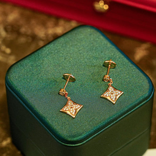 [Aurelle Style]STAR DIAMONDS EARRINGS GOLD