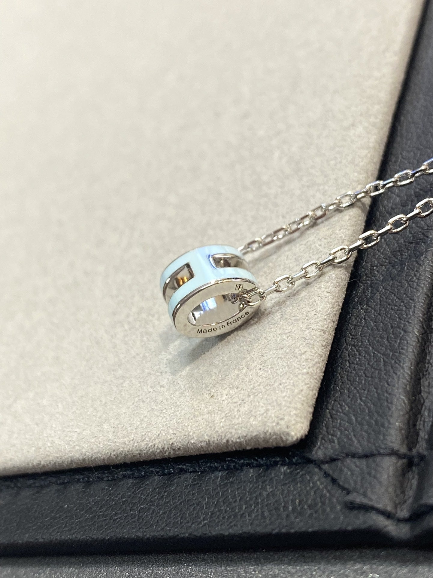 [Aurelle Style]POP H LIGHT BLUE NECKLACE