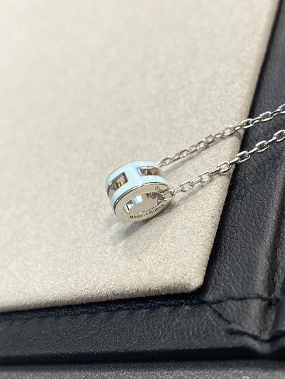 [Aurelle Style]POP H LIGHT BLUE NECKLACE