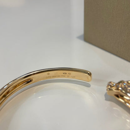 [Aurelle Style]PANTHERE GOLD DIAMOND OPEN BRACELET