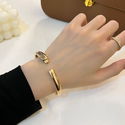 [Aurelle Style]PANTHERE GOLD OPEN BRACELET