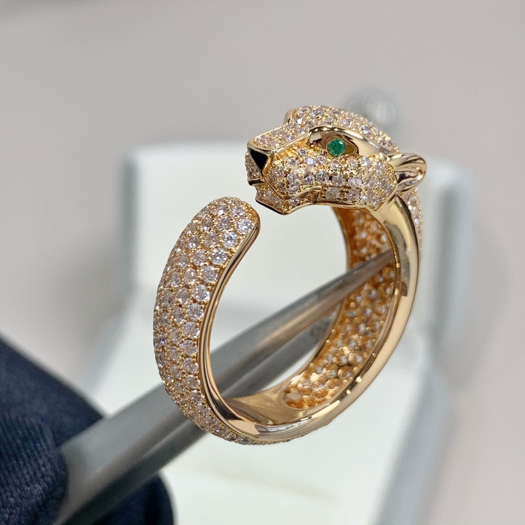 [Aurelle Style]PANTHERE PINK GOLD DIAMOND RING