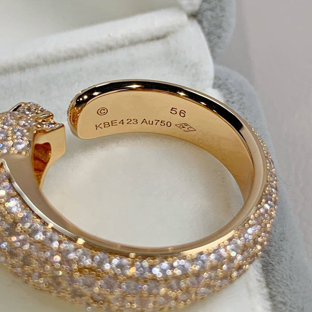 [Aurelle Style]PANTHERE PINK GOLD DIAMOND RING