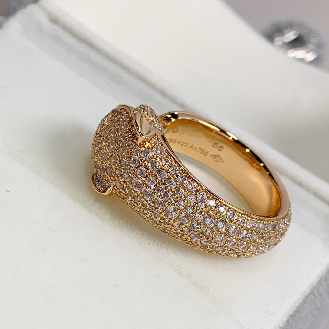 [Aurelle Style]PANTHERE PINK GOLD DIAMOND RING