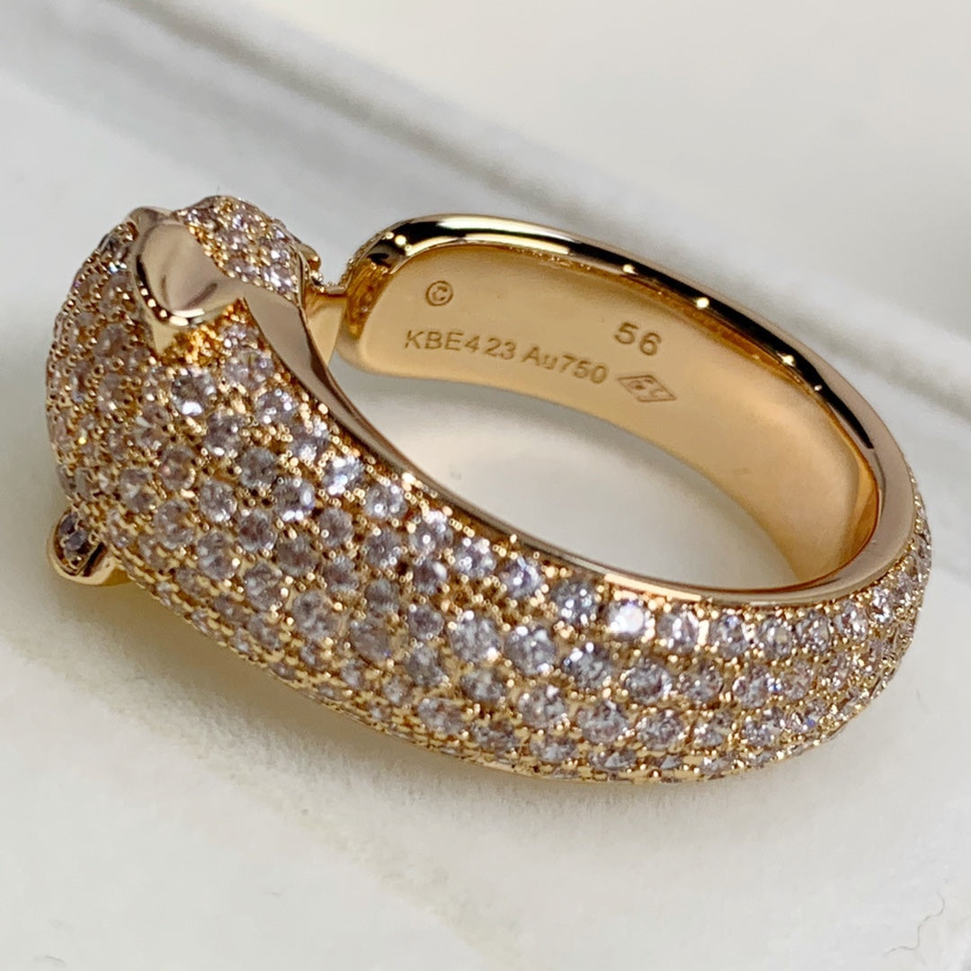 [Aurelle Style]PANTHERE PINK GOLD DIAMOND RING
