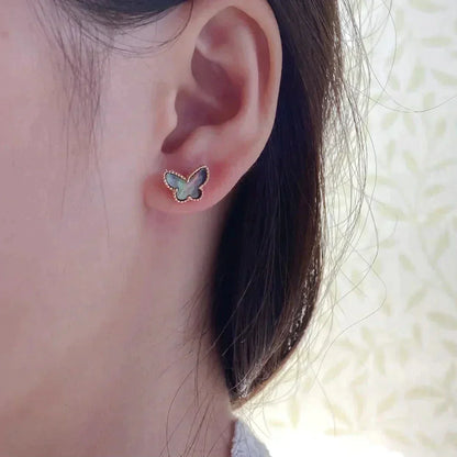 [Aurelle Style]BUTTERFLY DARK MOP  EARRINGS