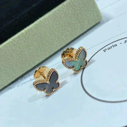 [Aurelle Style]BUTTERFLY DARK MOP  EARRINGS