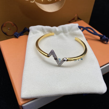 [Aurelle Style]VOLTE UPSITE DOWN DIAMOND GOLD OPEN BRACELET