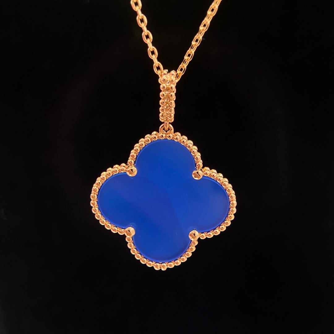 [Aurelle Style]CLOVER 25MM NECKLACE TURQUOISE ROSE GOLD