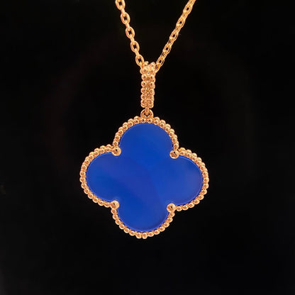 [Aurelle Style]CLOVER 25MM NECKLACE TURQUOISE ROSE GOLD