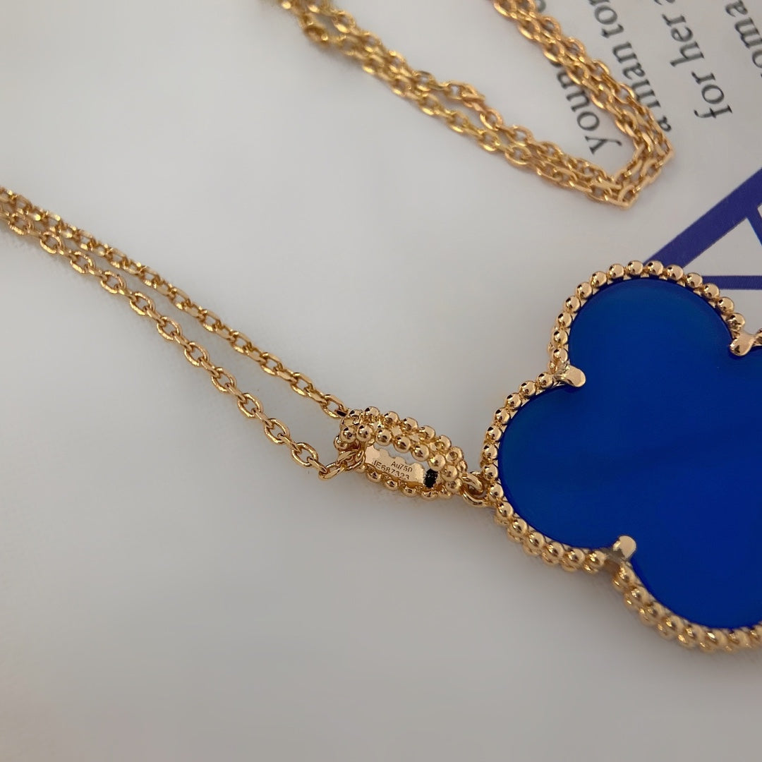 [Aurelle Style]CLOVER 25MM NECKLACE TURQUOISE ROSE GOLD