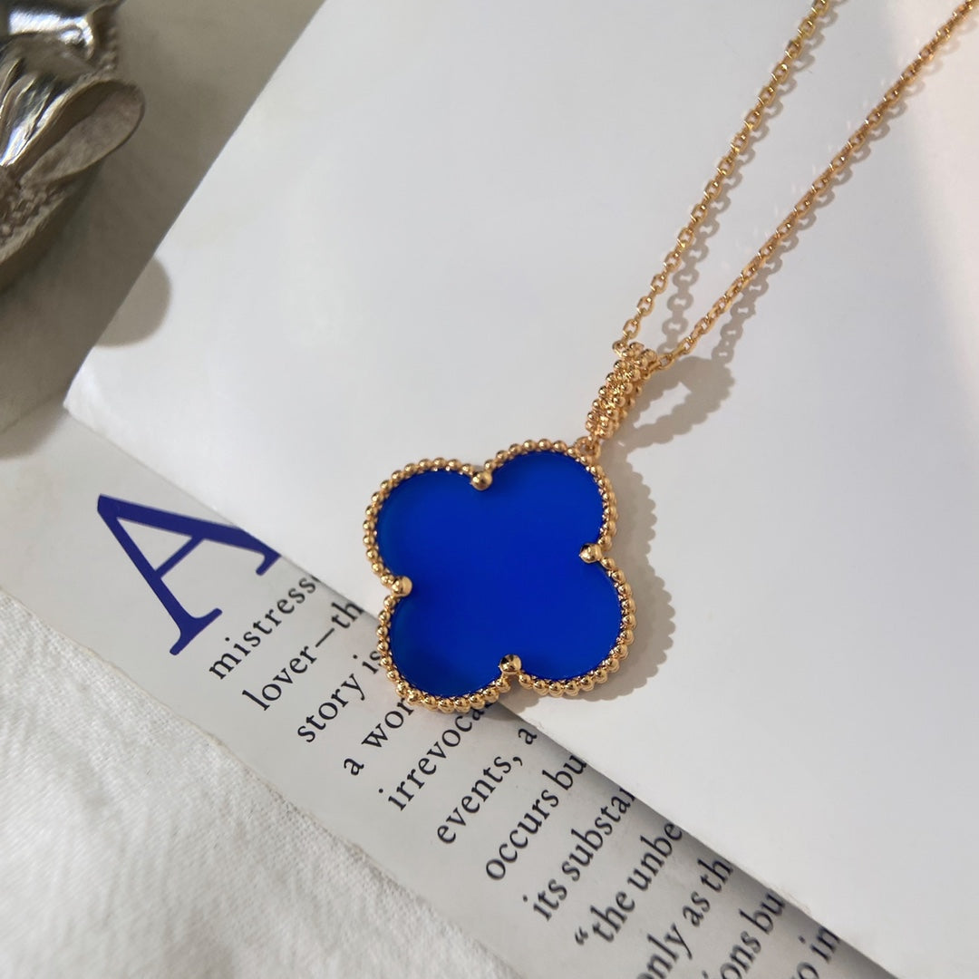 [Aurelle Style]CLOVER 25MM NECKLACE TURQUOISE ROSE GOLD
