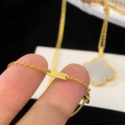 [Aurelle Style]CLOVER 25MM MOP LARGE PENDANT NECKLACE