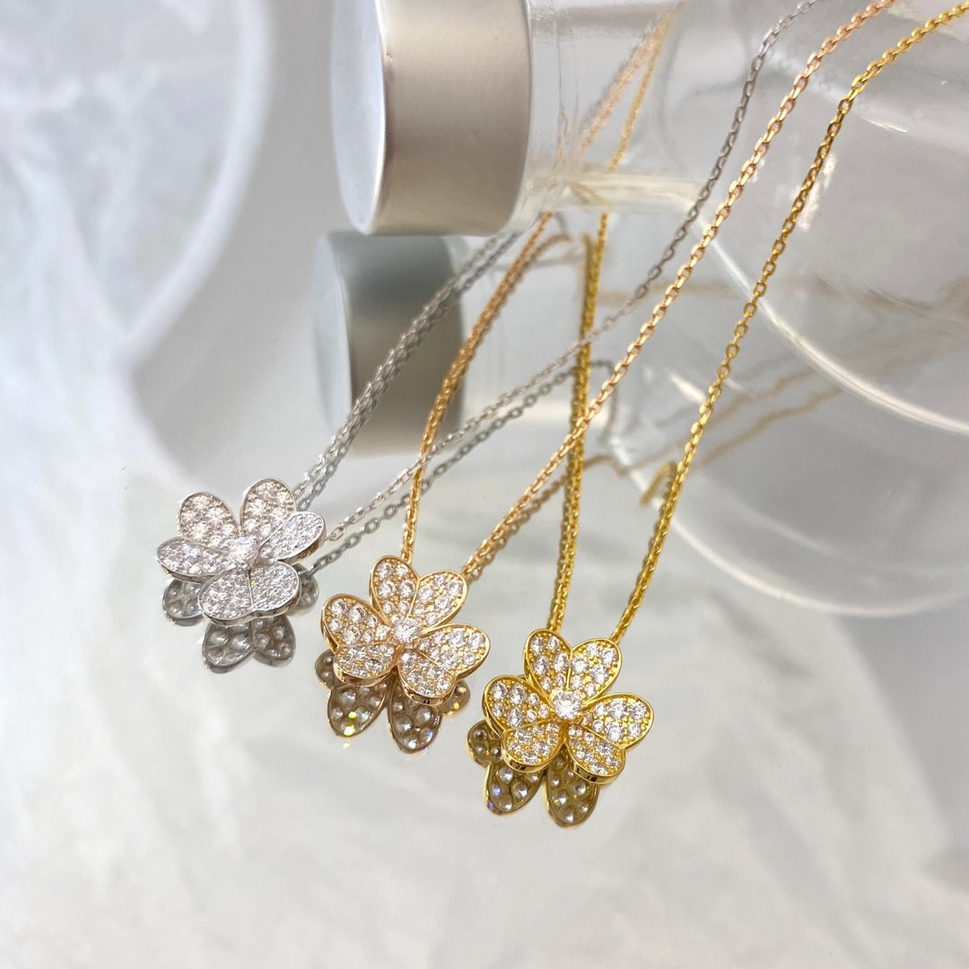 [Aurelle Style]FLOWER DIAMOND NECKLACE