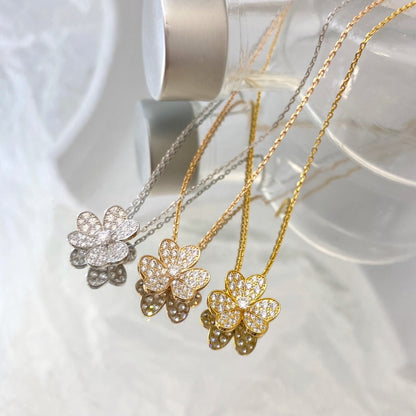 [Aurelle Style]FLOWER DIAMOND NECKLACE