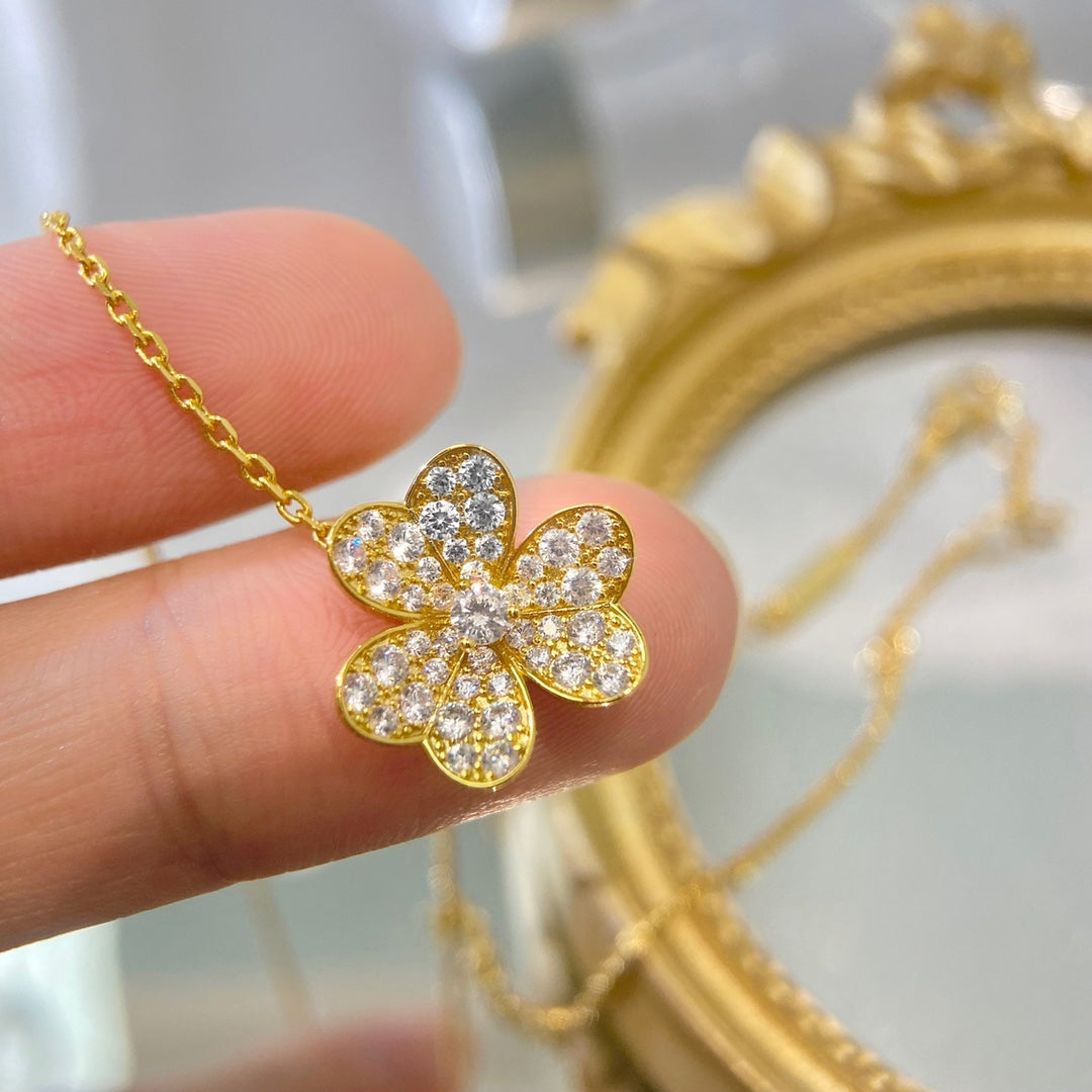 [Aurelle Style]FLOWER DIAMOND NECKLACE