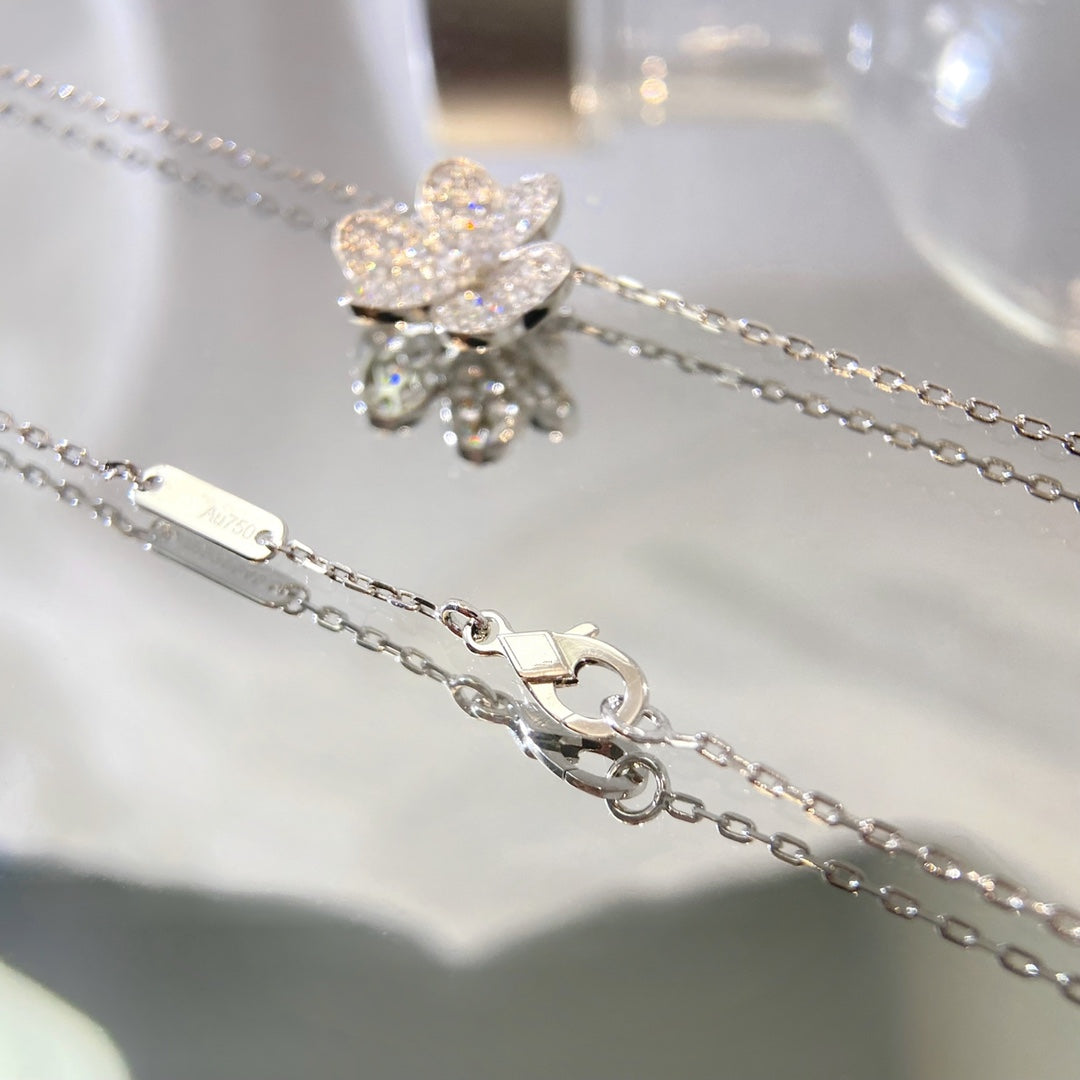 [Aurelle Style]FLOWER DIAMOND NECKLACE