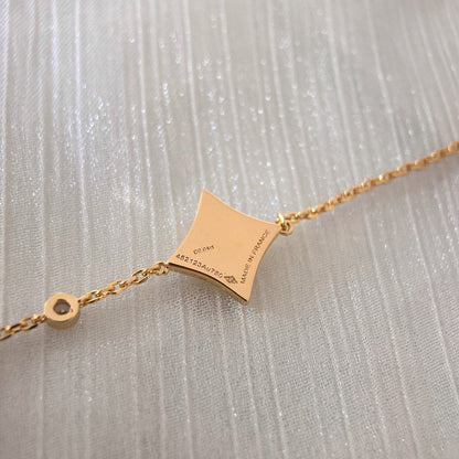 [Aurelle Style]COLOR STAR CARNELIAN PINK GOLD DIAMOND BRACELET