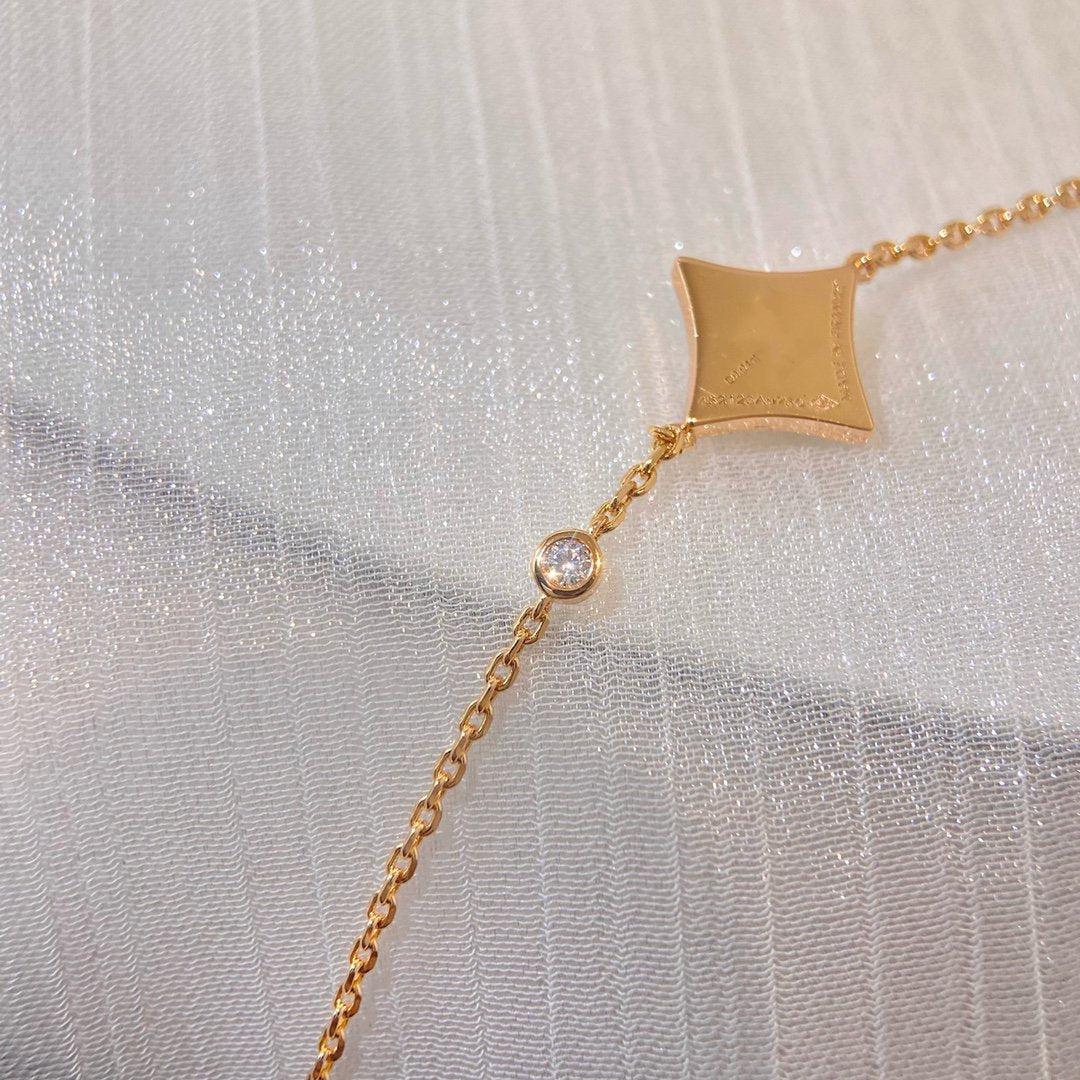 [Aurelle Style]COLOR STAR CARNELIAN PINK GOLD DIAMOND BRACELET