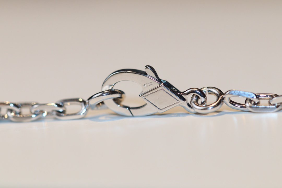[Aurelle Style]CLOVER 20 MOTIFS ONYX DIAMOND SILVER