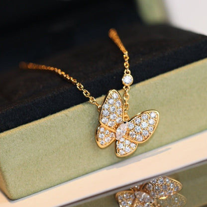 [Aurelle Style]BUTTERFLY DIAMOND NECKLACE