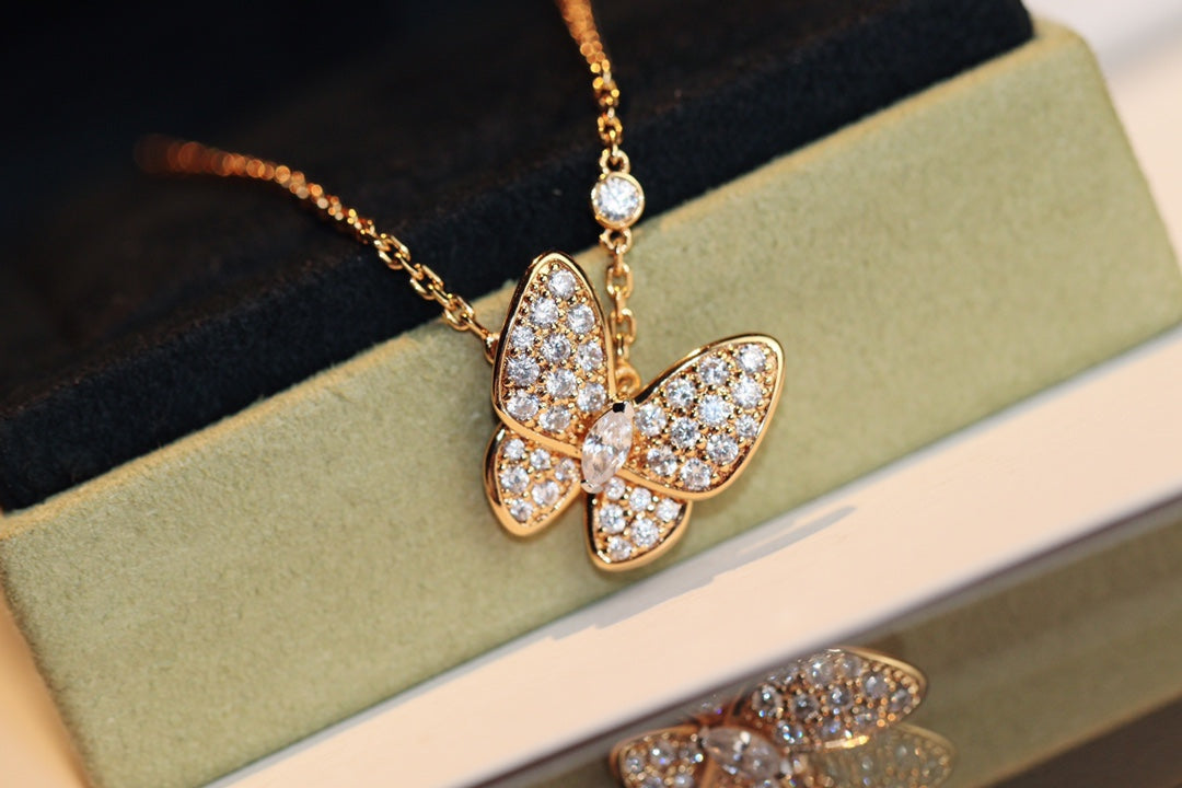 [Aurelle Style]BUTTERFLY DIAMOND NECKLACE