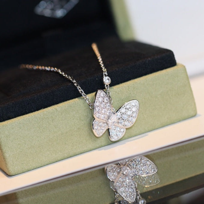 [Aurelle Style]BUTTERFLY DIAMOND NECKLACE