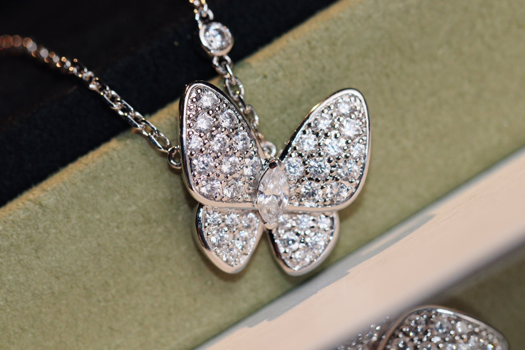 [Aurelle Style]BUTTERFLY DIAMOND NECKLACE
