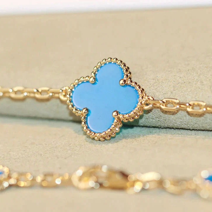 [Aurelle Style]CLOVER 20 MOTIFS TURQUOISE GOLD