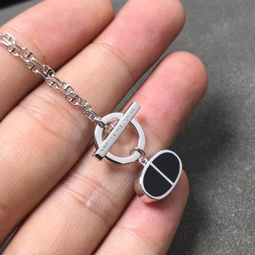 [Aurelle Style]CHAINE VERSO BLACK CERAMIC  NECKLACE