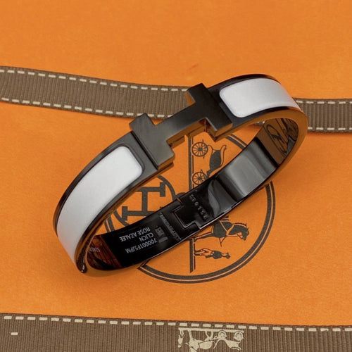 [Aurelle Style]H BRACELET 12MM BLACK WHITE CERAMIC
