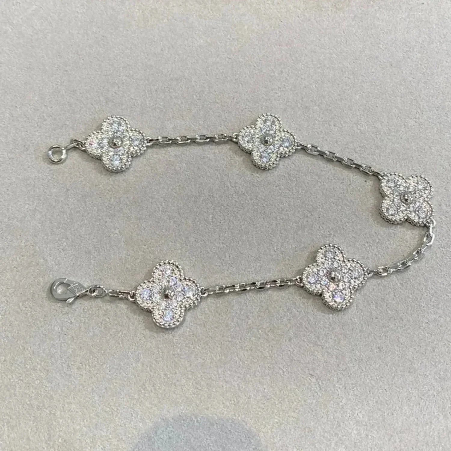 [Aurelle Style] CLOVER 5 MOTIF FULL DIAMOND BRACELET COLLECTION