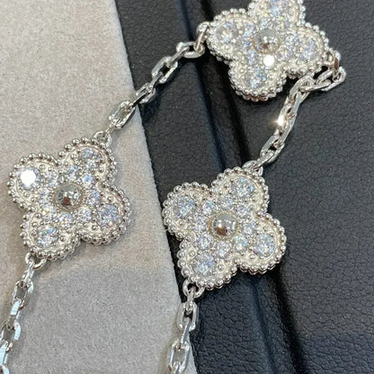 [Aurelle Style] CLOVER 5 MOTIF FULL DIAMOND BRACELET COLLECTION