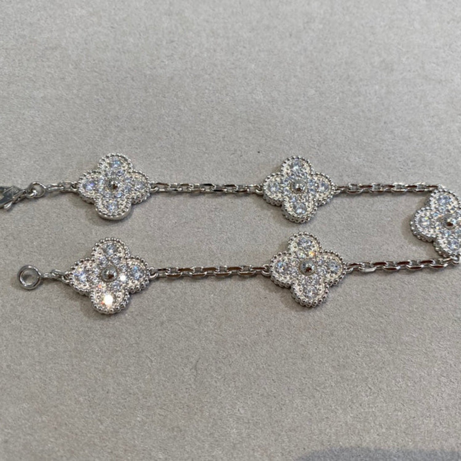 [Aurelle Style] CLOVER 5 MOTIF FULL DIAMOND BRACELET COLLECTION