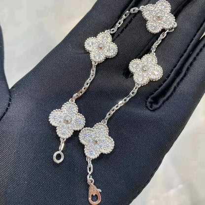 [Aurelle Style] CLOVER 5 MOTIF FULL DIAMOND BRACELET COLLECTION