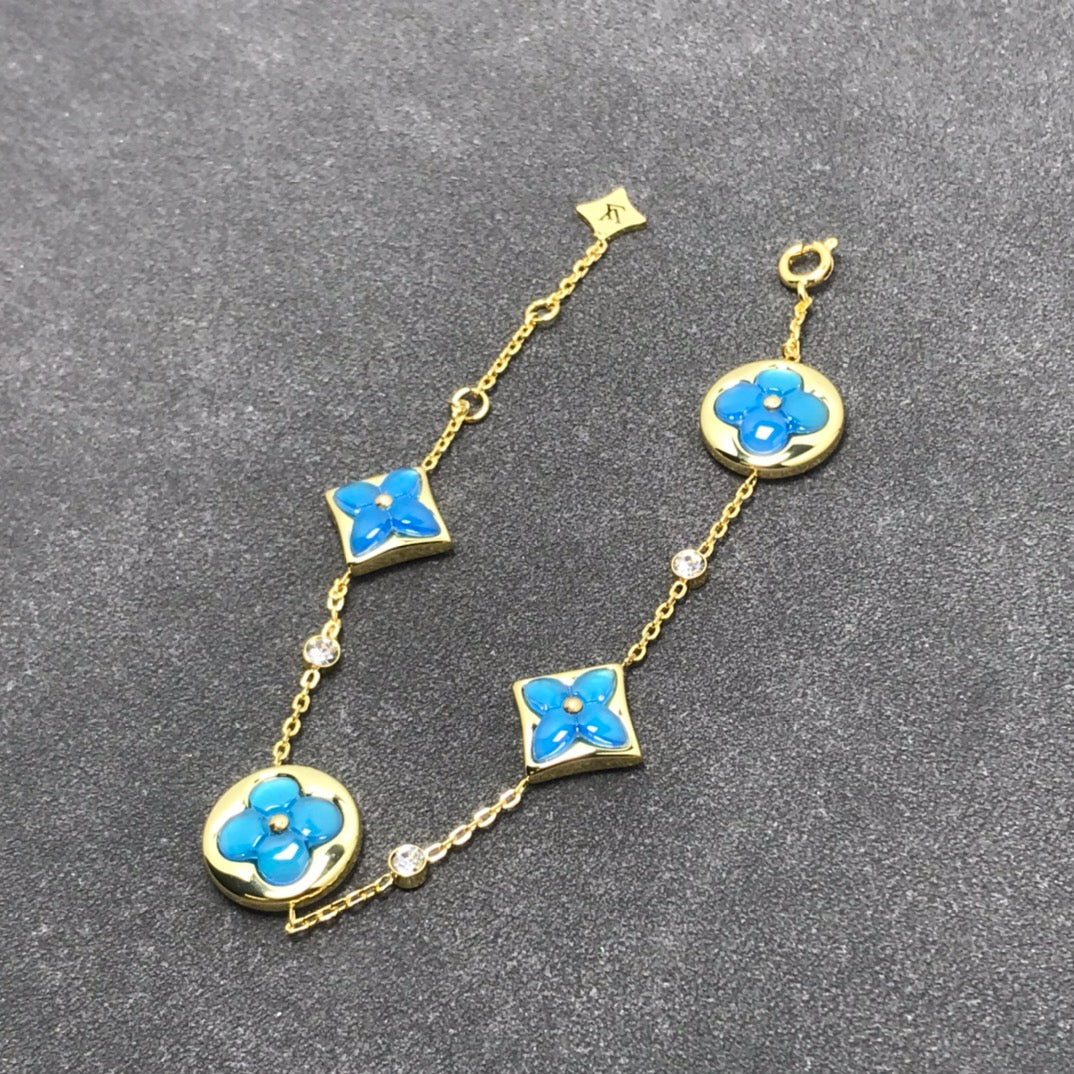 [Aurelle Style]STAR AND SUN TURQUOISE 4 MOTIFS 3 DIAMONDS