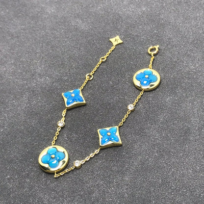 [Aurelle Style]STAR AND SUN TURQUOISE 4 MOTIFS 3 DIAMONDS