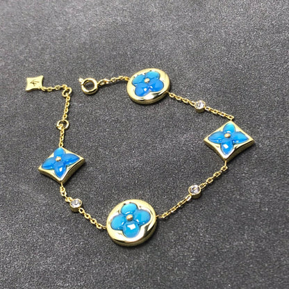 [Aurelle Style]STAR AND SUN TURQUOISE 4 MOTIFS 3 DIAMONDS