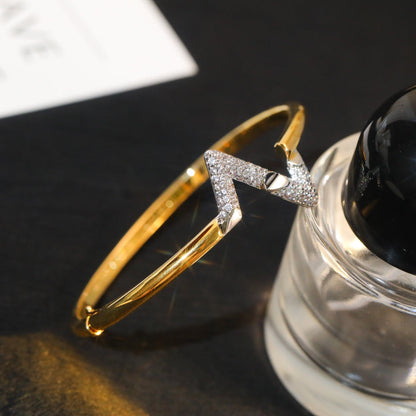 [Aurelle Style]VOLTE UPSITE DOWN GOLD DIAMOND BRACELET