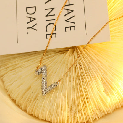 [Aurelle Style]VOLT SILVER DIAMOND PEDANT NECKLACE